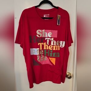 #732 Takepride short sleeve red shirt